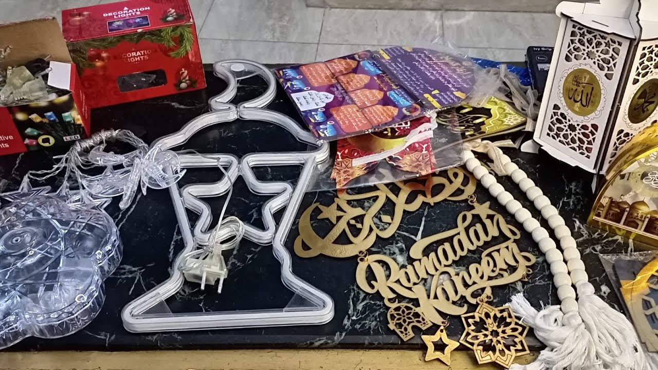 انا ايه اللي عملتوا ده 😳 🤭 /آخر مشترياتي لزينة رمضان الكريم 🥰 