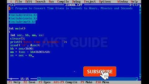 C Program to Convert Time Given in Seconds to Hours, Minutes and Seconds//akt guide