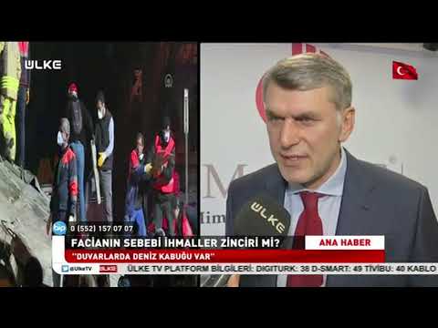 MMG Denetleme Kurulu Başkanı Kadem Ekşi Kartal'da Çöken Bina ile ilgili ÜlkeTV'ye konuştu