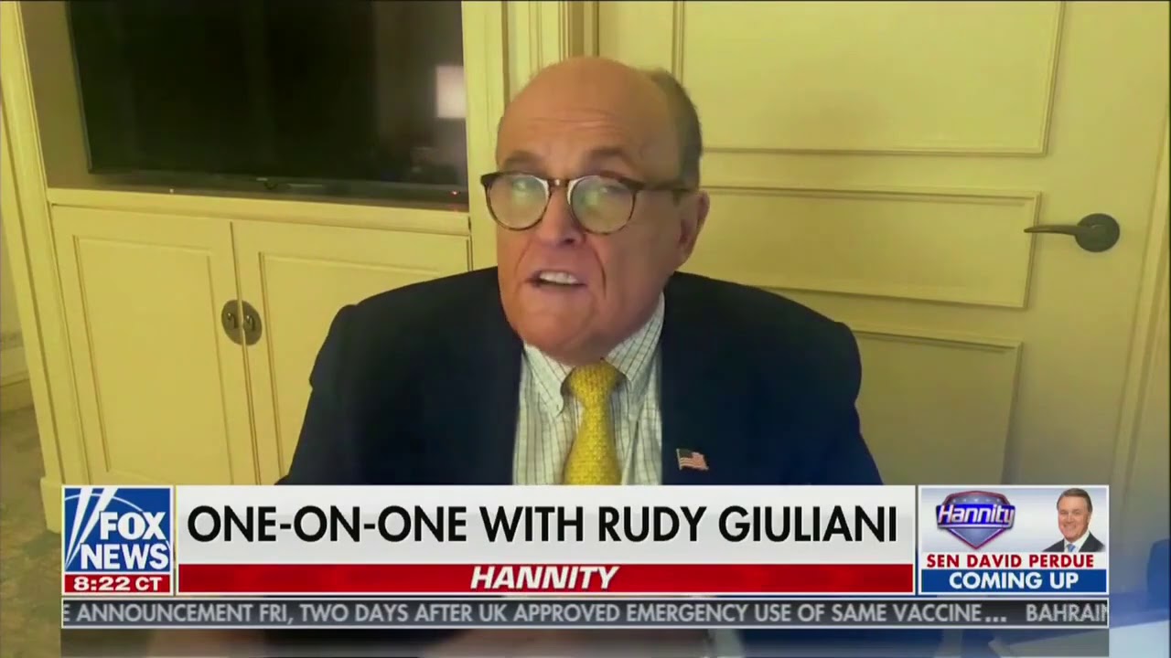 Mayor Rudy Giuliani talks with Sean Hannity about Trump campaign's legal fight