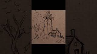 just a quick draw #art #painting #drawing #house #landscape #sketch #painting