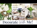 DECORATE WITH ME - STYLING NEW HOME DECOR! | SPRING DECORATING 2024