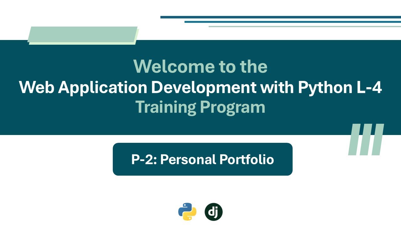 P-2: Personal Portfolio Website using Django | Profile Update - YouTube