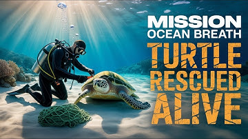 Trapped Underwater! Saving a Giant Sea Turtle from a Deadly Net 🐢