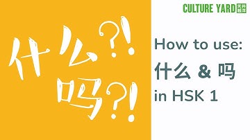 How to Use 什么 and 吗 in HSK 1