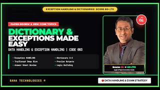 25 Marks to Topper: Python Dictionary &amp; Exception Try-Except &amp; Finally Explained | Day 05 | CBSE