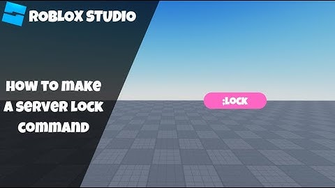 How to make a Server Lock Command in Roblox! (Roblox Scripting Tutorial 2023!)