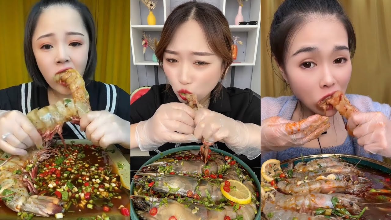 (The Real Mukbang)  Big Tiger Shrimps Eating Mukbang 타이거 쉬림프 야팅 쉬림프 해산물 막방 Asmr