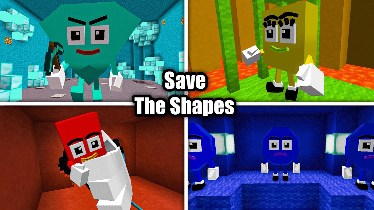 Save The Shapes: Original VS MINECRAFT FULL COMPARISON (Showcase)