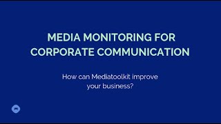 Media monitoring for corporate communication screenshot 5