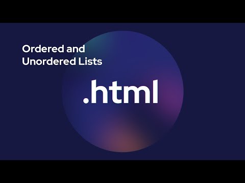HTML Ordered and