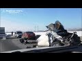 23.02.2021г - в ДТП под Новосибирском столкнулись три автомобиля. Toyota RAV4 разорвало на 2 части