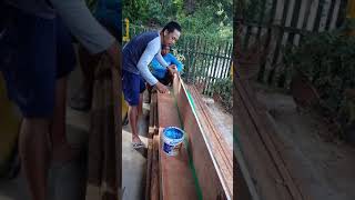 20191003 152457 BUILDING REUSABLE CONCRETE FORMS TO CREATED CORRUGATED COLUMNS.