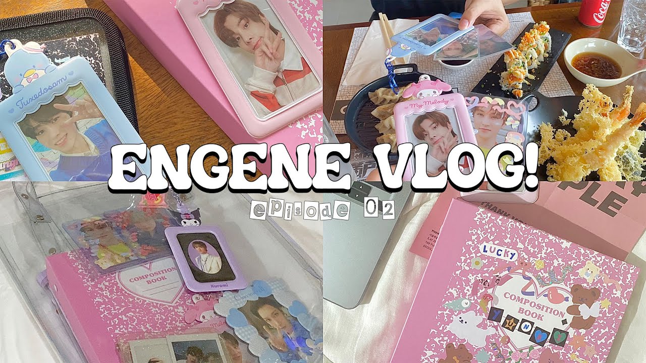 engene vlog ep 02: decorating my binder, meet up w engene friend, jungwon's en-log! | kaija fiona