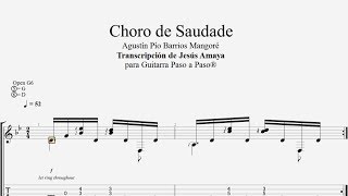 Choro de Saudade - A. Barrios - Tablatura por Jesús Amaya...