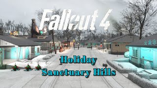 Fallout 4 Holiday Prewar Sanctuary Hills daylight stroll settlement build PC with mods