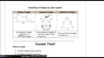 Unit 4 Day 1 Classifying Triangles)
