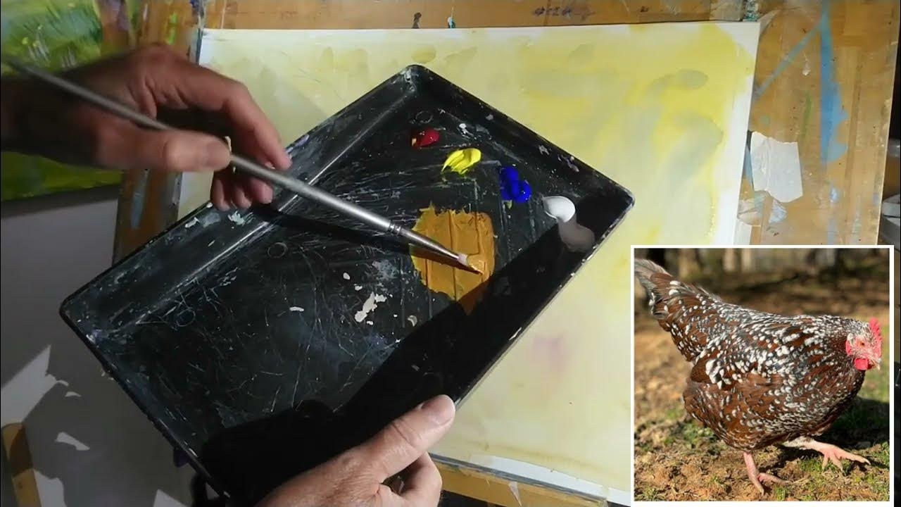 How to paint a hen Step by step real time painting tutorial pt 1