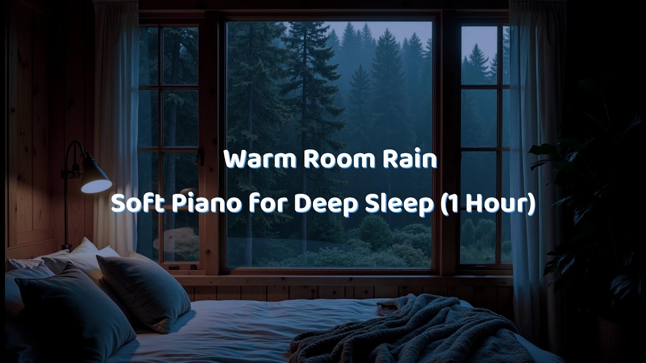 Warm Room Rain — Soft Piano for Deep Sleep (1 Hour)
