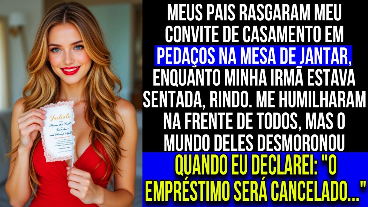 Meus pais rasgaram meu convite de casamento e riram, mas choraram depois que declarei: 