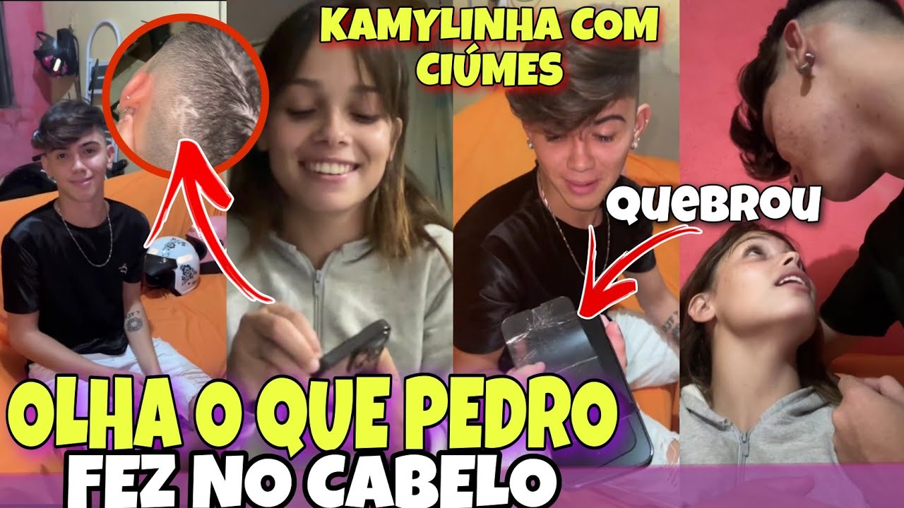 MEU DEUS! OLHA O QUE O PEDRO FEZ NO CABELO + KAMYLINHA QUEBROU A PELÍCULA DO CELULAR DELE 😱😱