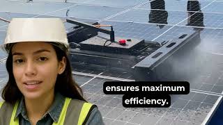 Affordable High-Efficiency Solar Panel Cleaning Robot | Double Brush System