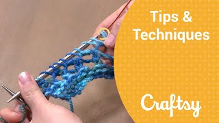 A Special Tip for the Left Leaning Mesh in Knitted Lace