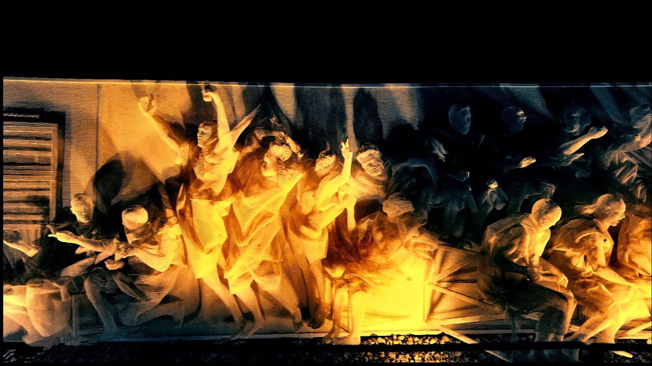 Autumn walk in the park. Music. Galitsky Park. 