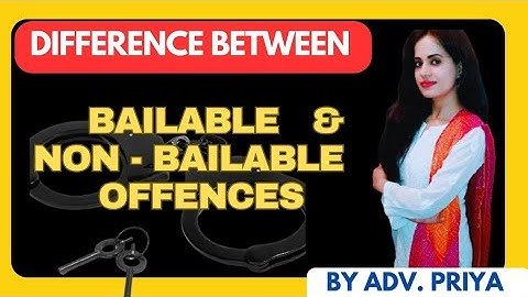 Difference Between Bailable And Nonbailable Offence | Criminal Procedure Code|
