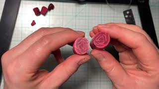 Rose Polymer Clay Cane - Cane Slice Edge Shaping - Tutorial/ Speed Demonstration