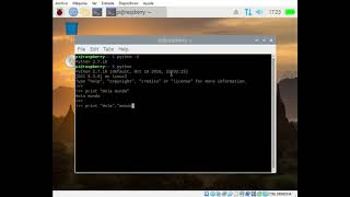 Hola mundo en Python a través de consola, Raspberry