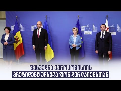 შეხვედრა ევროკომისიის პრეზიდენტ ურსულა ფონ დერ ლაიენსთან