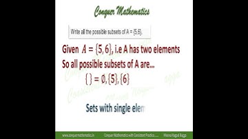 Possible Subsets of a Set - Power Set - Sets - Class 11 Mathematics - Support Material, DoE, Delhi
