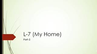 Class-1, Subject-EVS, Video-20, Chapter-7, My Home, Part-2 by Mrs Sunidhi