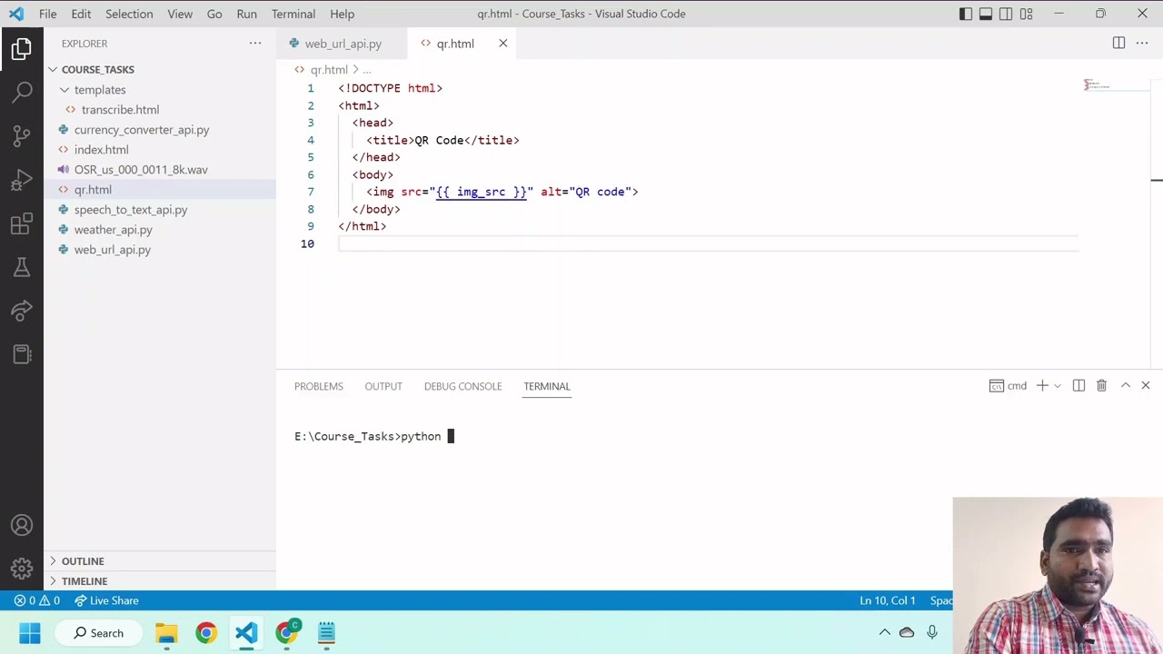 Section - 4 : Lecture - 1 : Using ChatGPT to build QR Code based APIs | 