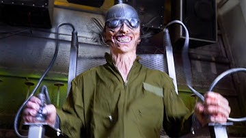 CRAZY Shaking Halloween Animatronics by Distortions! Jolt Electric Chair, Villian, Krazy Kristen