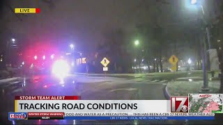 Tracking nighttime road conditions in central North Carolina