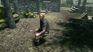 skyrim; ralof has incredibly strong thighs, no-chair squats