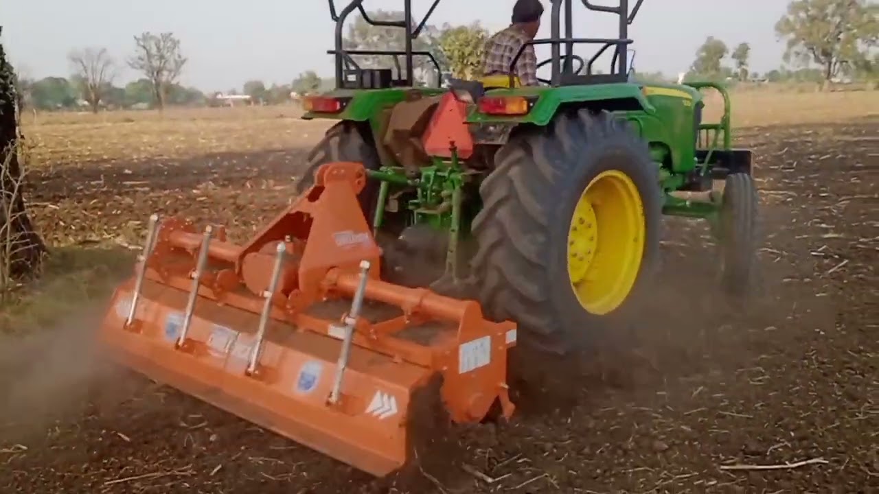 john deere 5210 🚜 के साथ rotavator 7.5 foot  का👍🏻