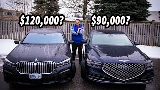 2020 BMW 7 Series XDrive vs 2020 Genesis G90 5.0| Luxury On Budget Challenge.