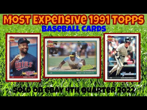 Most Expensive  Sales 1991 Topps Baseball Cards - April 2022 