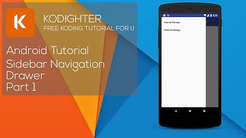 Android Studio Tutorial - Sidebar Navigation Drawer Part 1
