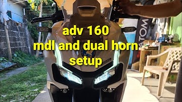 ADV 160 mini driving light and dual horn setup