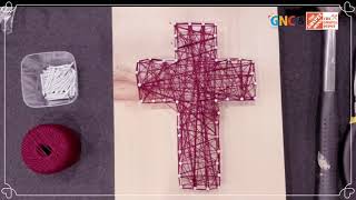 String Art - Cross : Woodworking for kids