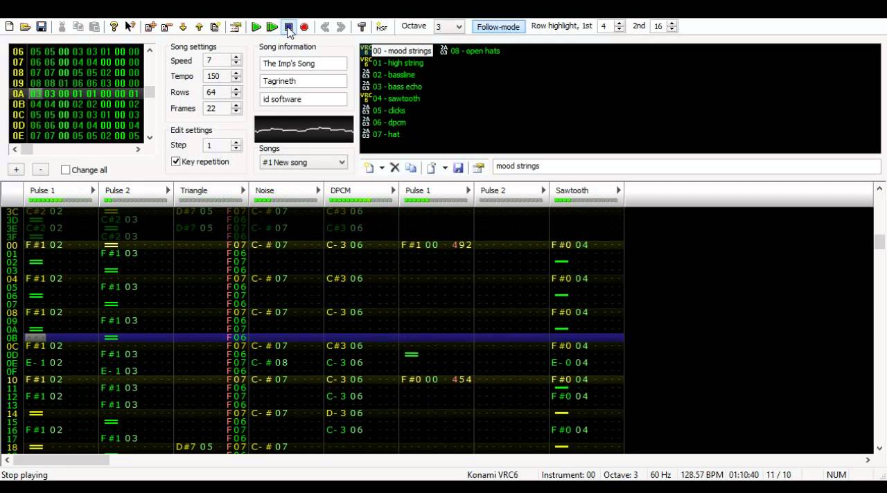 Doom E1M2 The Imp's Song [FamiTracker 8bit VRC6]