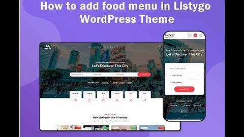 How to add food menu in Listygo WordPress Theme