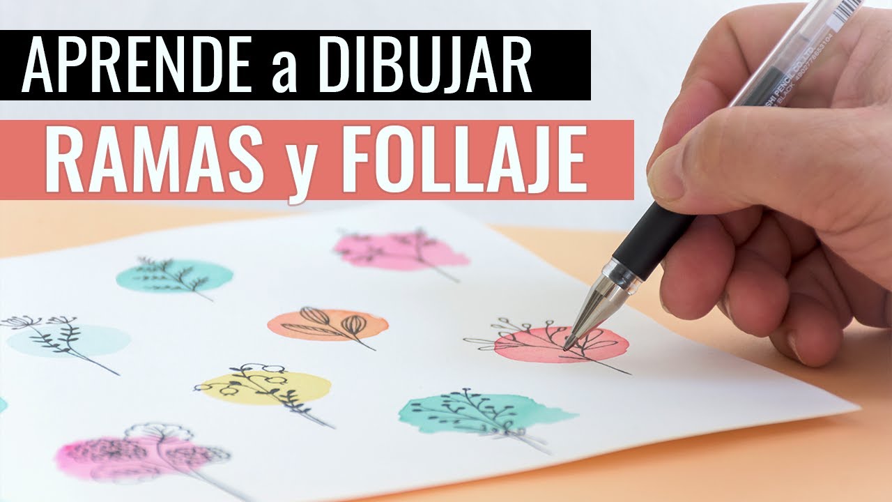 CÓMO DIBUJAR RAMAS Y FOLLAJE (bien fácil)