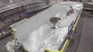 Southport 33FE:  - Initial layers of Glass Mat