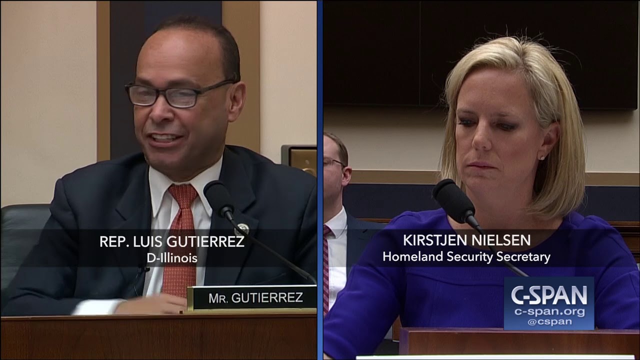 c-span channel Exchange between Rep. Gutierrez and DHS Secretary (C-SPAN)