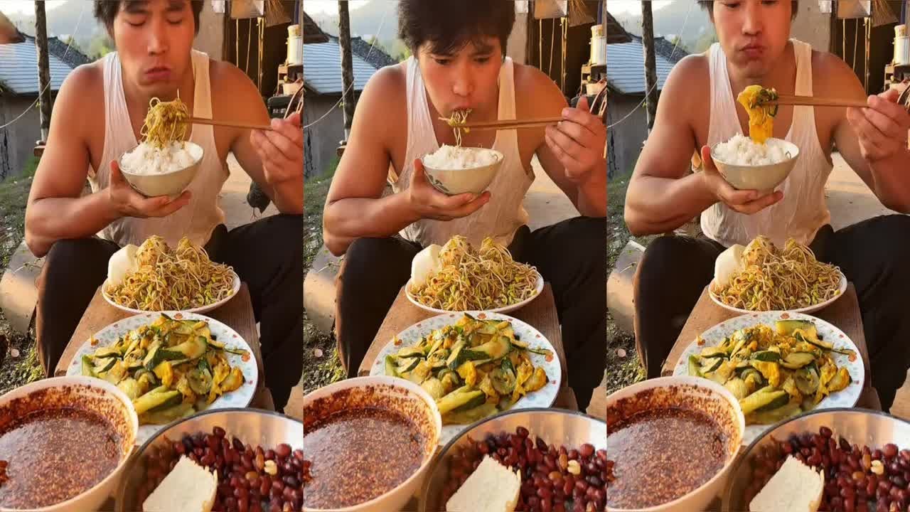 ASMR MUKBANG | Fire spicy Mushrooms, Fire Noodles, Sausages, Spam, Smoked Chicken, Octopus #10